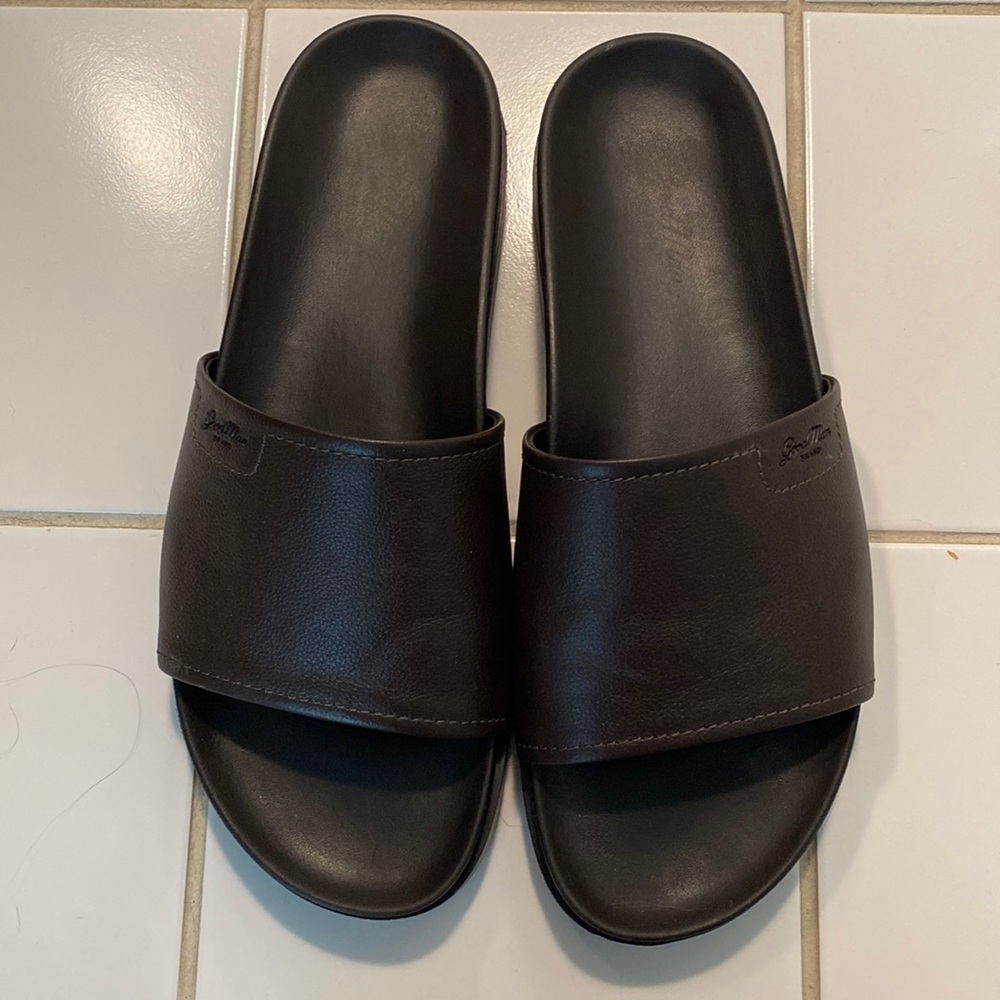 EUC Good Man Brand Sardinia leather slide sandal Birkenstock Chaco clog